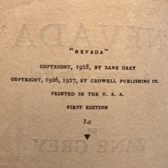 Antique Zane Gray Nevada 1928 copy - Picture 6 of 8